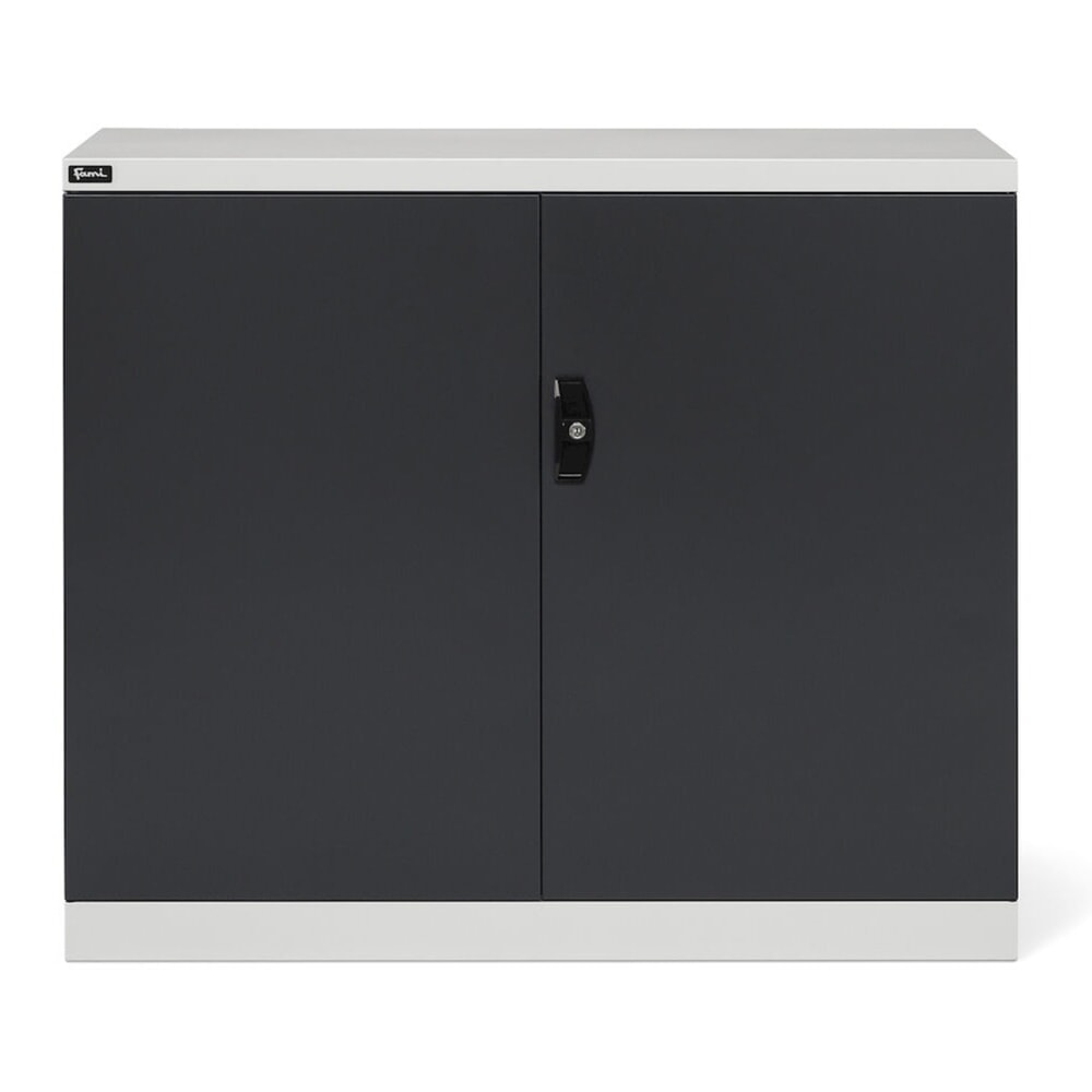 Número de imagen del producto 2: Armario Fami PERFOM con puertas batientes, 2 baldas, 1.000 x 1.193 x 555 mm (alto x ancho x fondo), gris claro, antracita