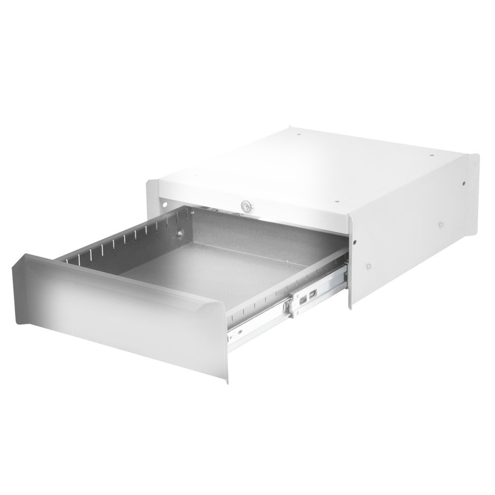 Número de imagen del producto 1: Armario inferior Bedrunka+Hirth con 1 cajón para mesa de sistema de puestos de trabajo, H x A x F 140 x 370 x 400 mm, gris ventana