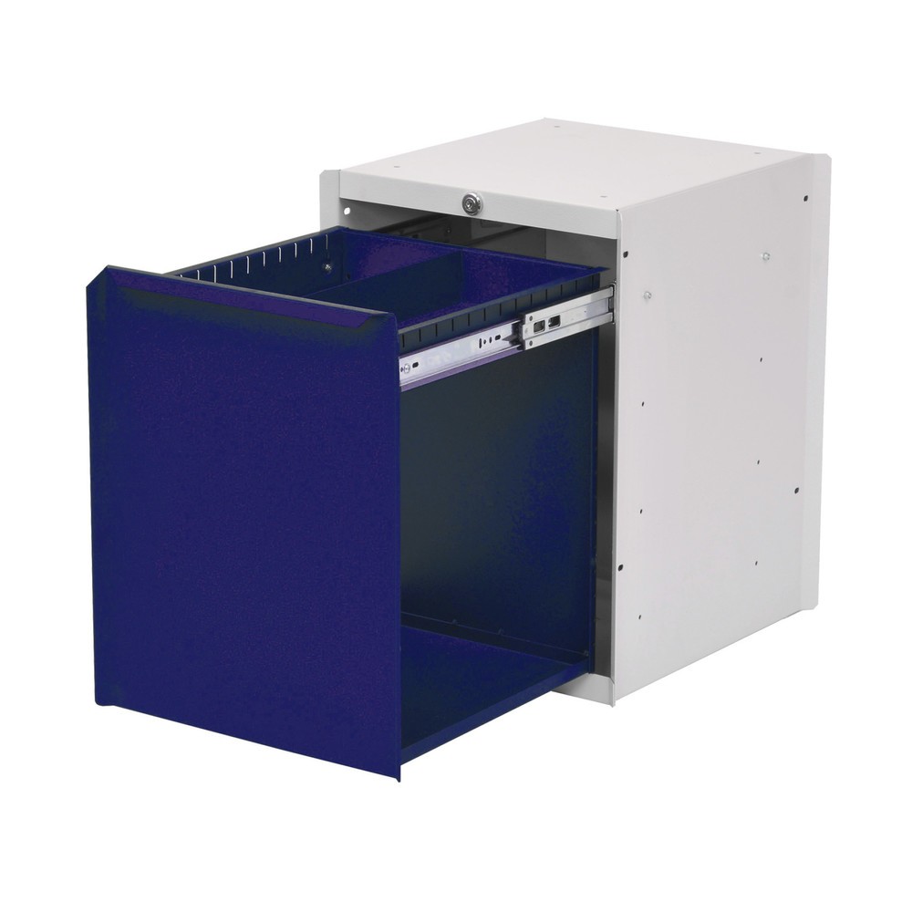 Imagen del producto: Armario inferior Bedrunka+Hirth con 1 cajón para mesa de sistema de puestos de trabajo, H x A x F 500 x 370 x 400 mm, azul cobalto