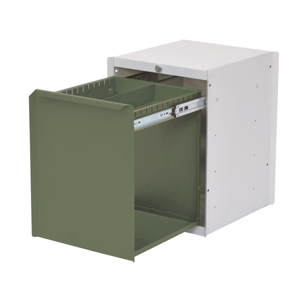 Imagen del producto: Armario inferior Bedrunka+Hirth con 1 cajón para mesa de sistema de puestos de trabajo, H x A x F 500 x 370 x 400 mm, verde reseda