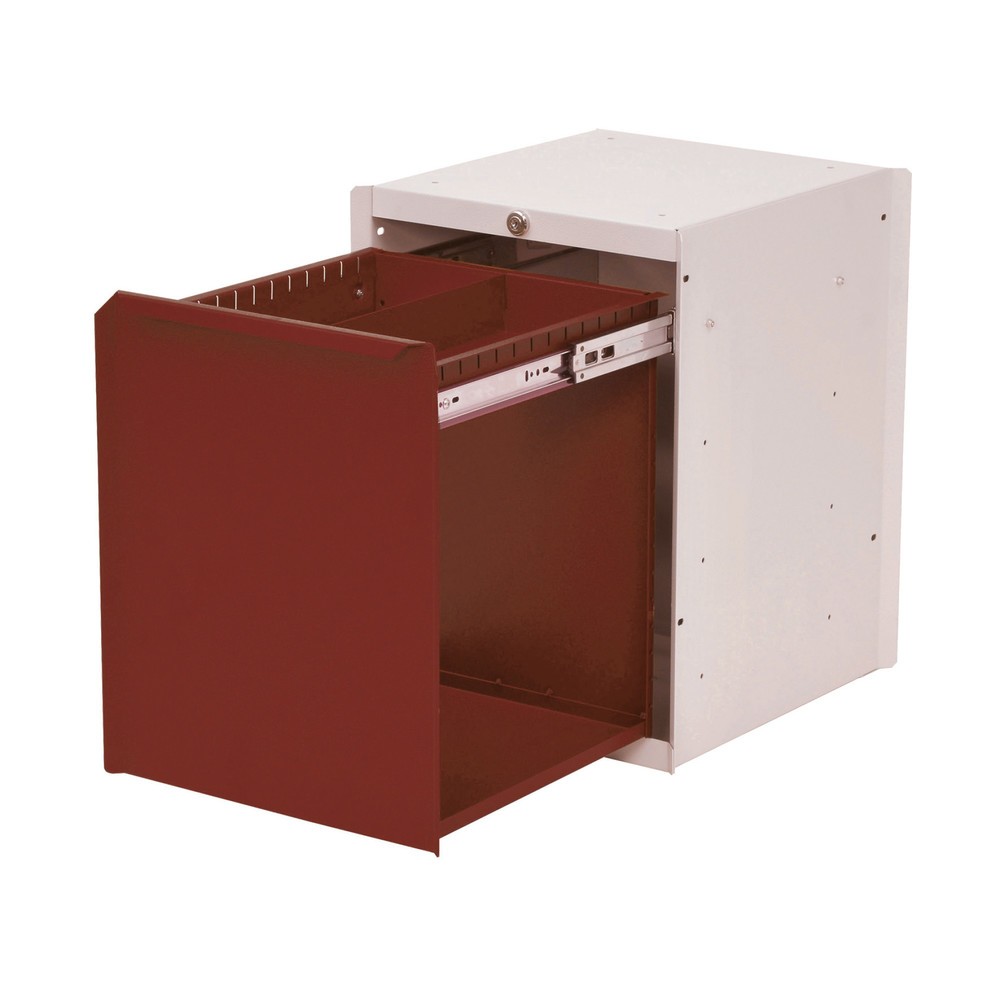 Número de imagen del producto 1: Armario inferior Bedrunka+Hirth con 1 cajón para mesa de sistema de puestos de trabajo, H x A x F 500 x 370 x 400 mm, rojo rubí