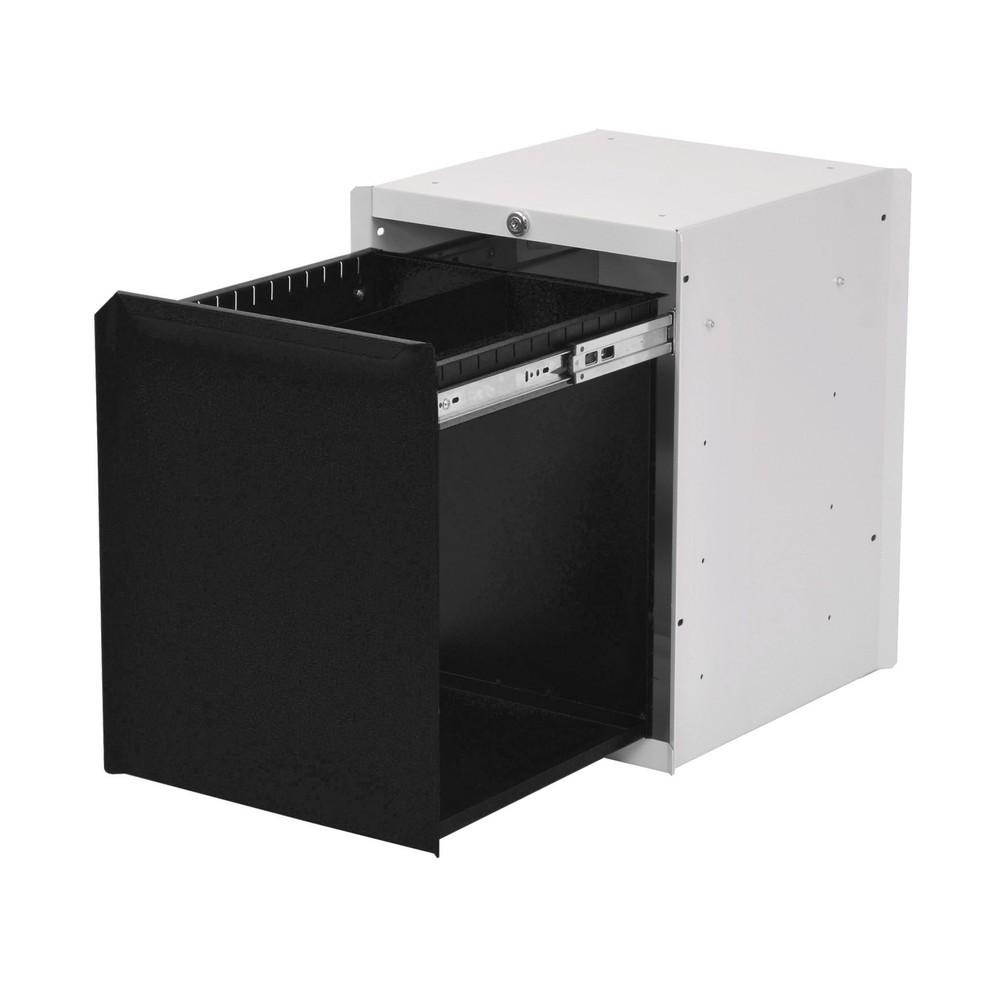 Número de imagen del producto 1: Armario inferior Bedrunka+Hirth con 1 cajón para mesa de sistema de puestos de trabajo, H x A x F 500 x 370 x 400 mm, negro intenso