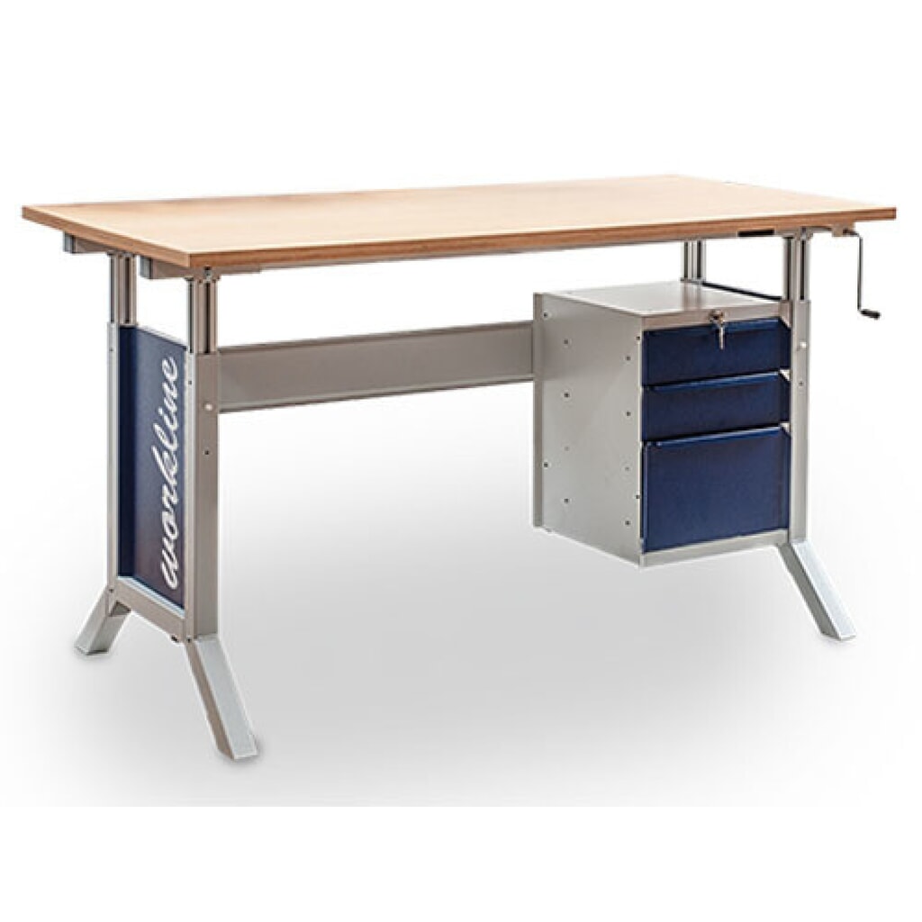Armario inferior Bedrunka+Hirth con 3 cajones para mesa de sistema de puestos de trabajo, H x A x F 500 x 370 x 400 mm, azul genciana Número de imagen del producto 2: Armario inferior Bedrunka+Hirth con 3 cajones para mesa de sistema de puestos de trabajo, H x A x F 500 x 370 x 400 mm, azul genciana