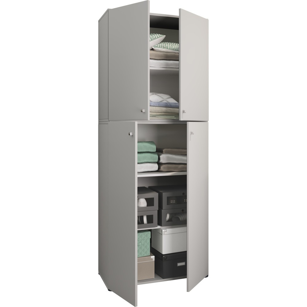 Número de imagen del producto 1: Armario ropero VCM Lona XXL con puertas batientes, gris