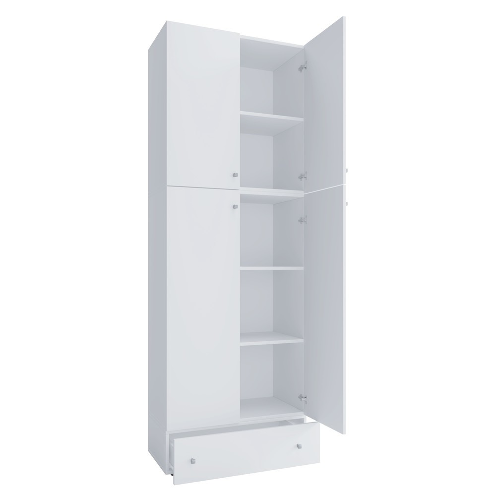 Imagen del producto: Armario Lona XXL con puertas batientes, con cajón, blanco