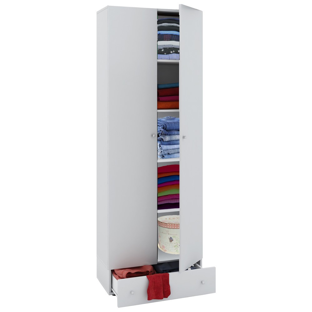 Imagen del producto: Armario polivalente Vandol I, con puertas y módulo con cajones, blanco