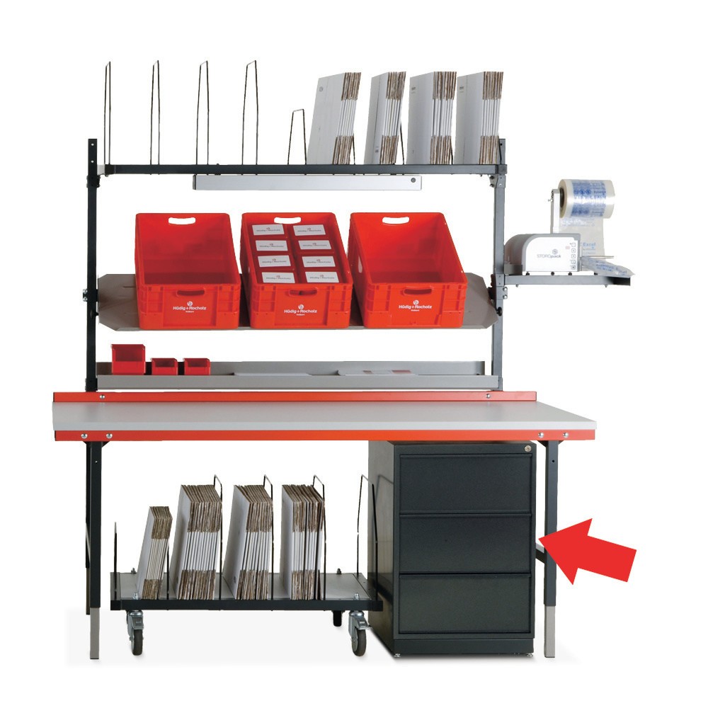 Imagen del producto: armario onera para sistema de mesa de embalaje, 3 cajones
