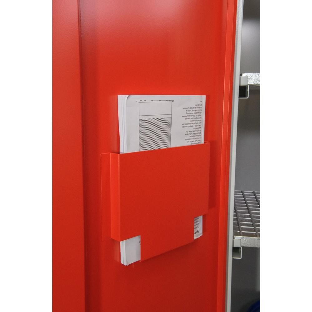 Número de imagen del producto 7: Armario para aceites Steinbock®, 2 baldas de rejilla galvanizada ajustables en altura, 1 cuba de contención, H x A x F 1.950 x 950 x 500 mm