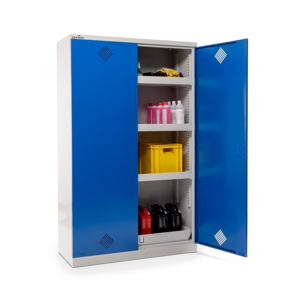 Número de imagen del producto 11: Armario para productos químicos y tóxicos Steinbock®, 4 cubetas, H x A x F 1.950 x 1.200 x 500 mm