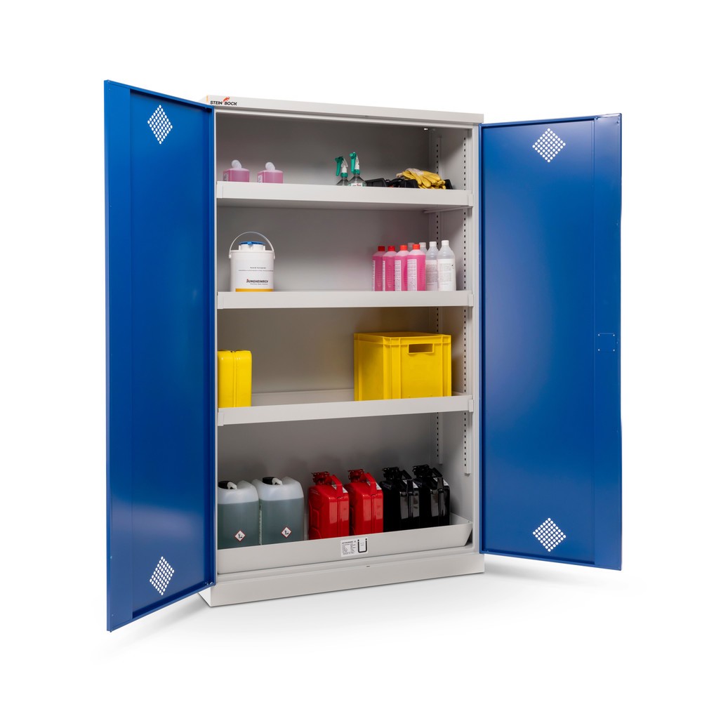 Número de imagen del producto 12: Armario para productos químicos y tóxicos Steinbock®, 4 cubetas, H x A x F 1.950 x 1.200 x 500 mm