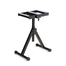 Soporte de rodillos para transporte de materiales, con mesa de bolas