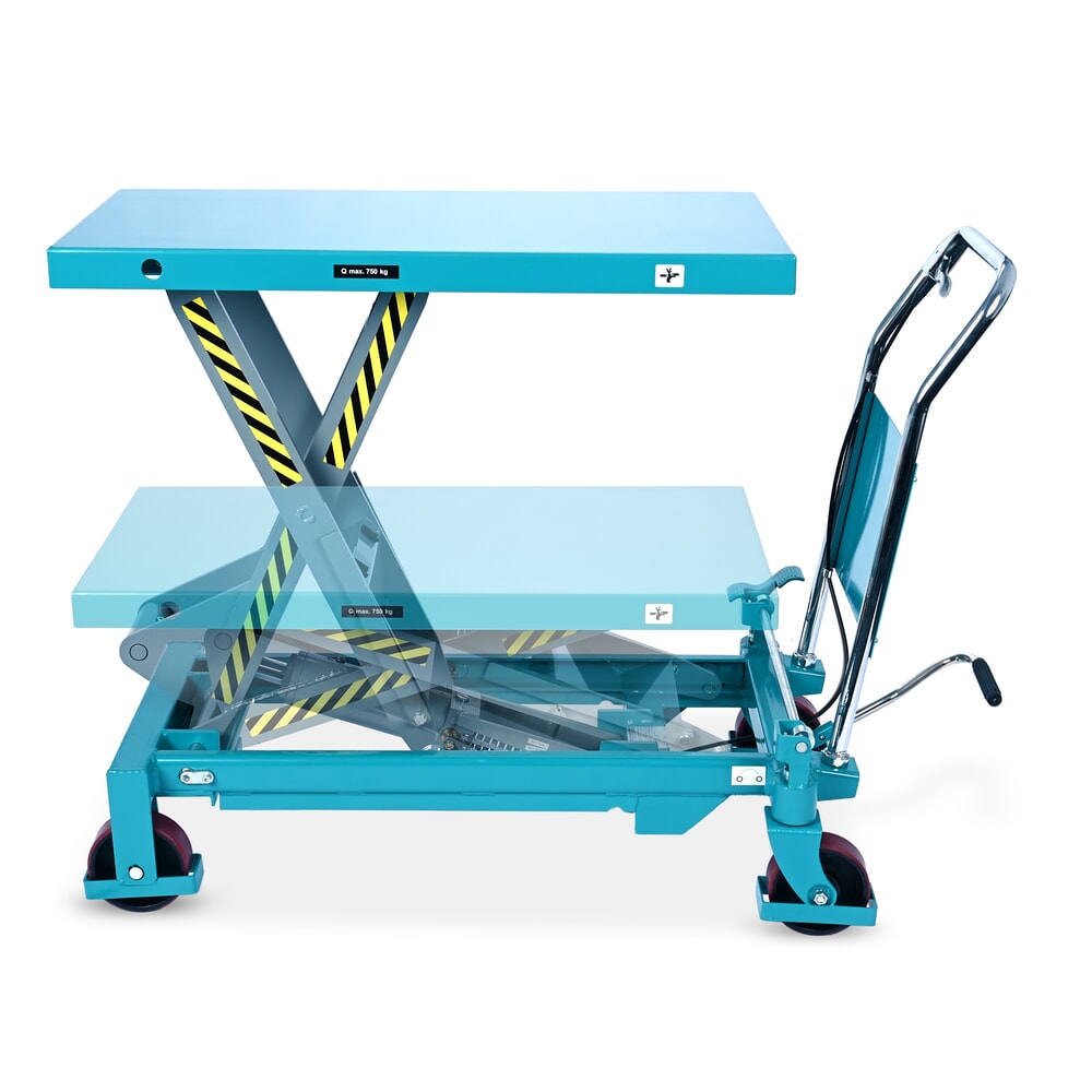 Número de imagen del producto 15: Plataforma elevadora móvil de tijera Ameise®, manillar fijo, CC 750 kg, plataforma de 1000 x 510 mm