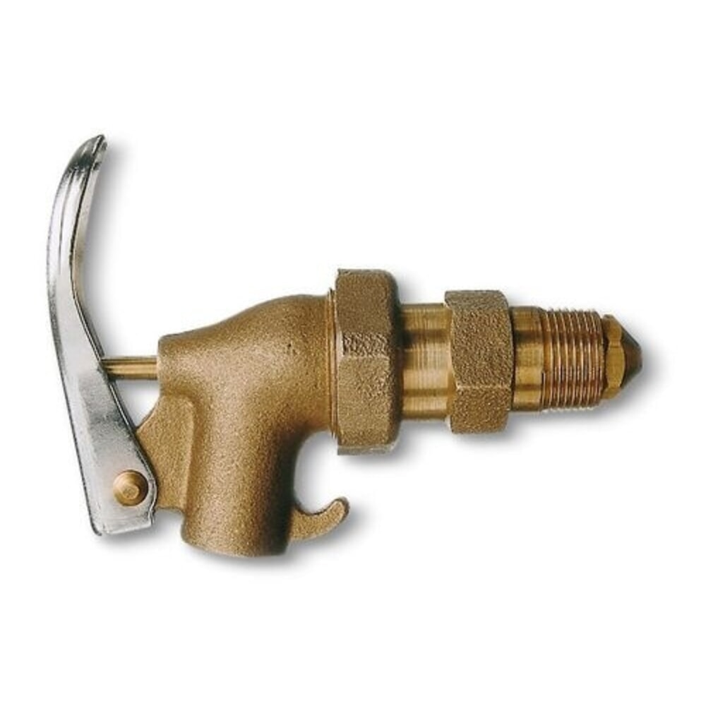 Imagen del producto: Denios grifo de latón con cierre automático para bidones de acero, diámetro de rosca 3/4 de pulgada, para líquidos no corrosivos
