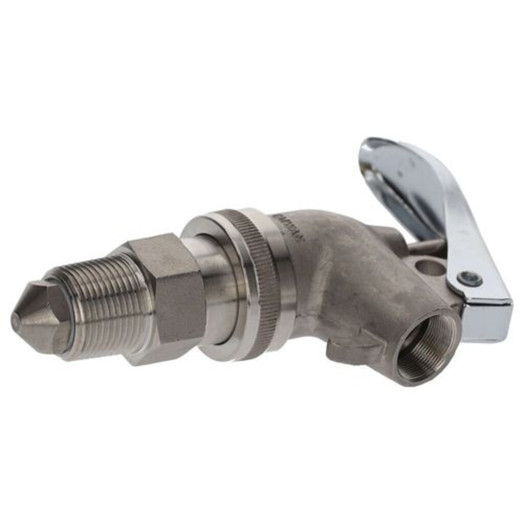 Denios grifo de acero inoxidable con cierre automático, diámetro de rosca 3/4 pulgadas Imagen del producto: Denios grifo de acero inoxidable con cierre automático, diámetro de rosca 3/4 pulgadas