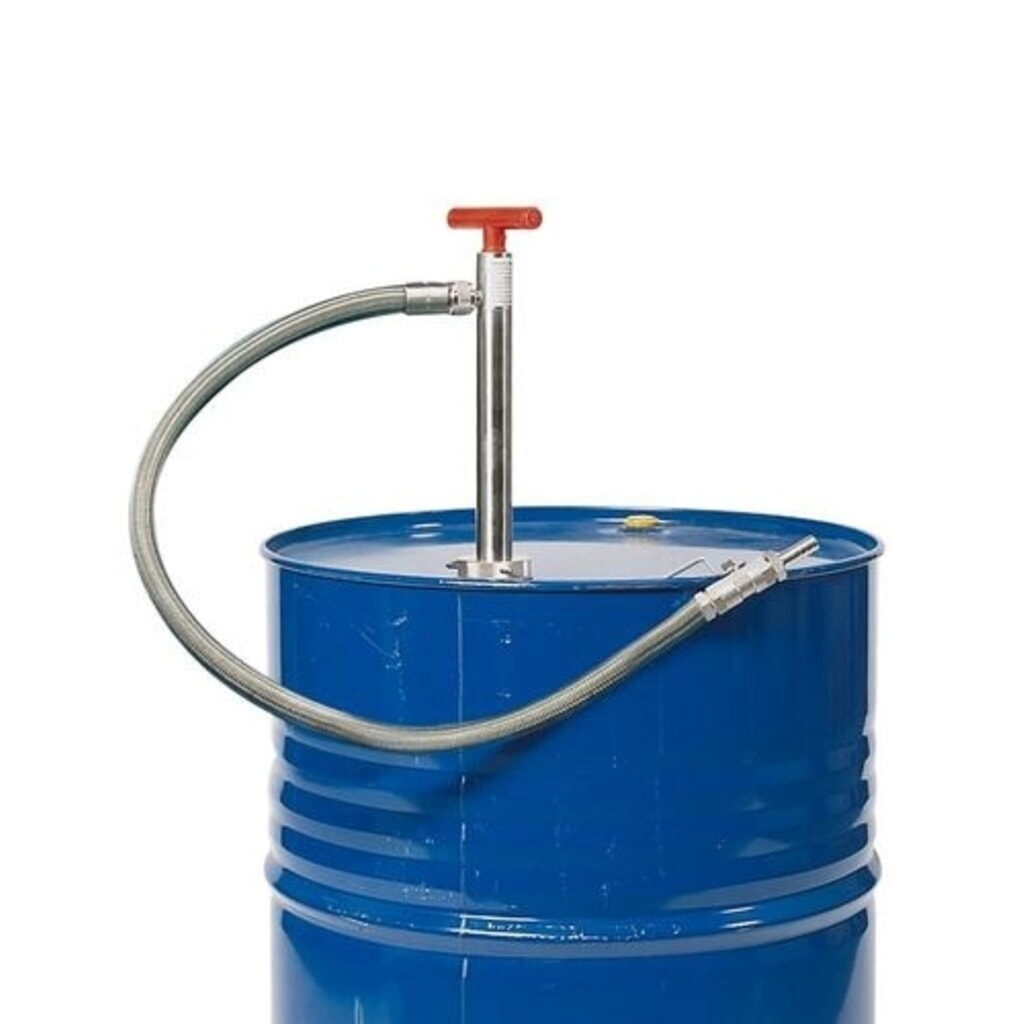 Denios bomba para bidón, acero inoxidable, manguera de PTFE conductora de electricidad, profundidad de inmersión de 570 mm Imagen del producto: Denios bomba para bidón, acero inoxidable, manguera de PTFE conductora de electricidad, profundidad de inmersión de 570 mm