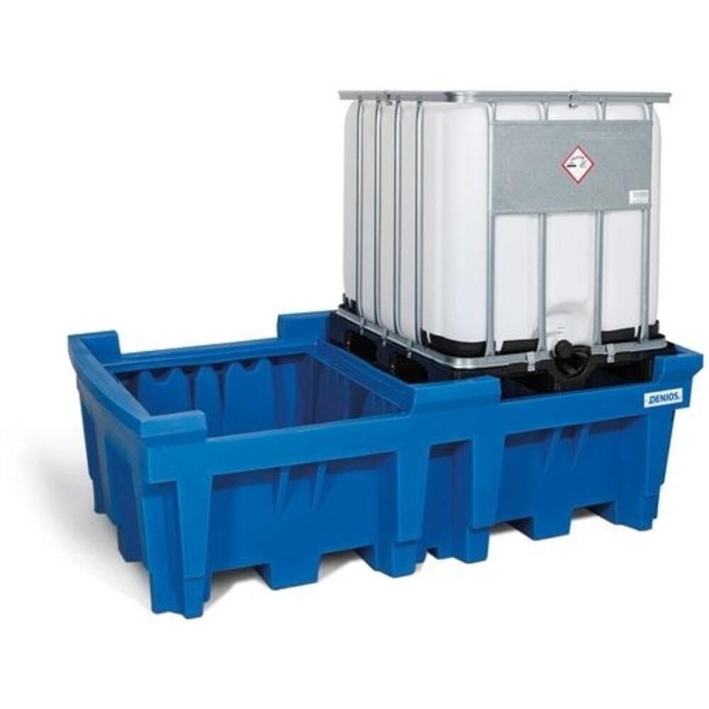 Imagen del producto: Denios bordillo classic-line de PE para 2 IBC, HxAxF 720 x 2260 x 1430 mm