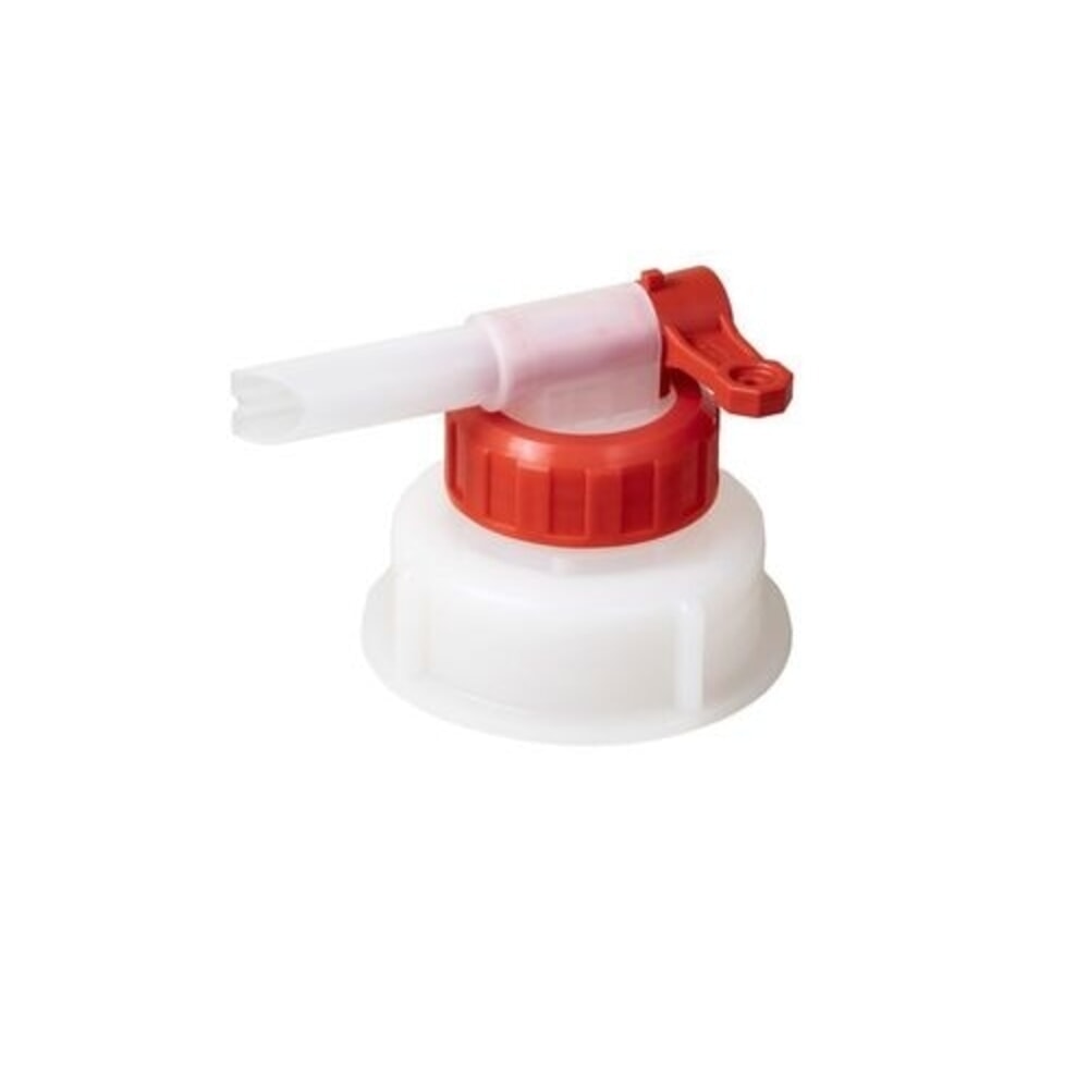 Imagen del producto: Denios grifo de plástico, apto para uso alimentario, resistente a los ácidos AH 61, diámetro de rosca 61 mm