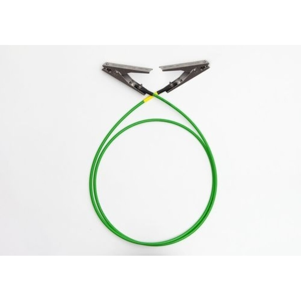 Imagen del producto: Denios cable de toma a tierra con 2 pinzas de puesta a tierra, aislamiento y certificado ATEX, longitud de cable de 2 m