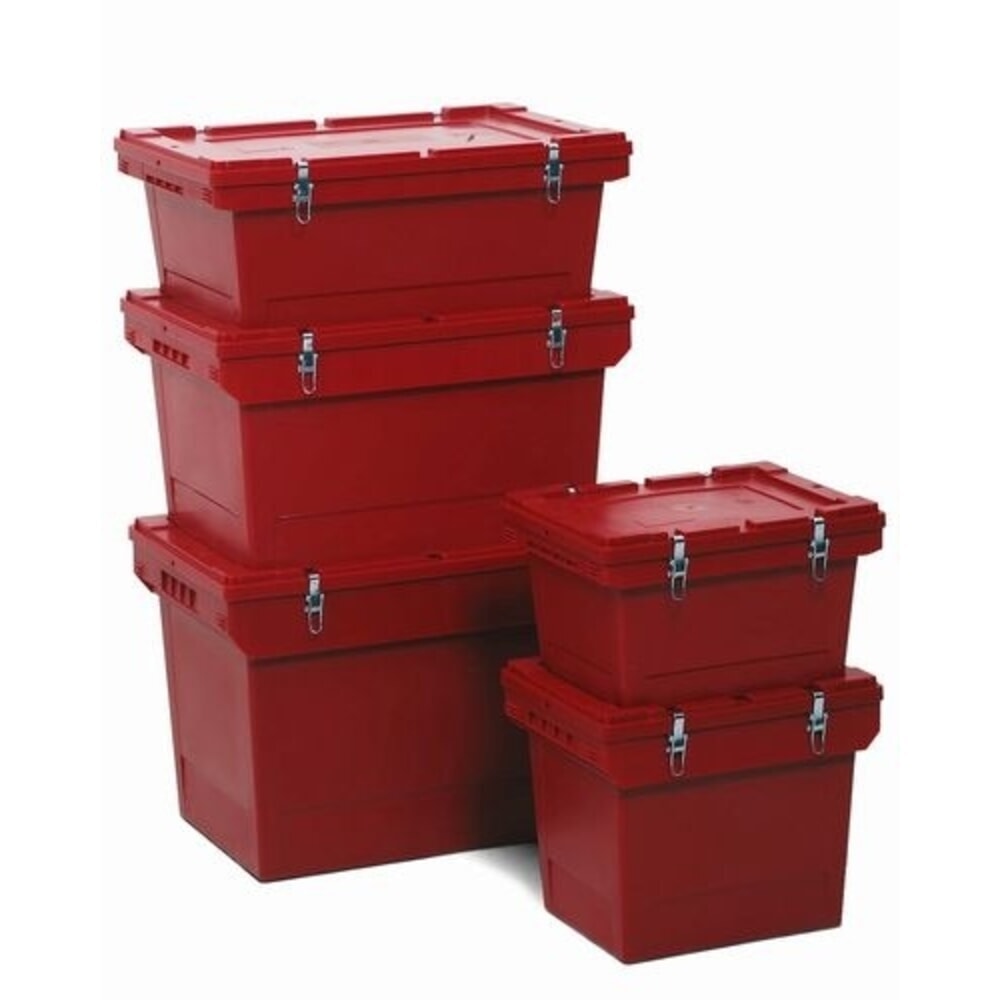 Imagen del producto: Denios contenedor de seguridad reutilizable para mercancía peligrosa, polipropileno, bandeja invertida + cierre de clip metálico, 18 l