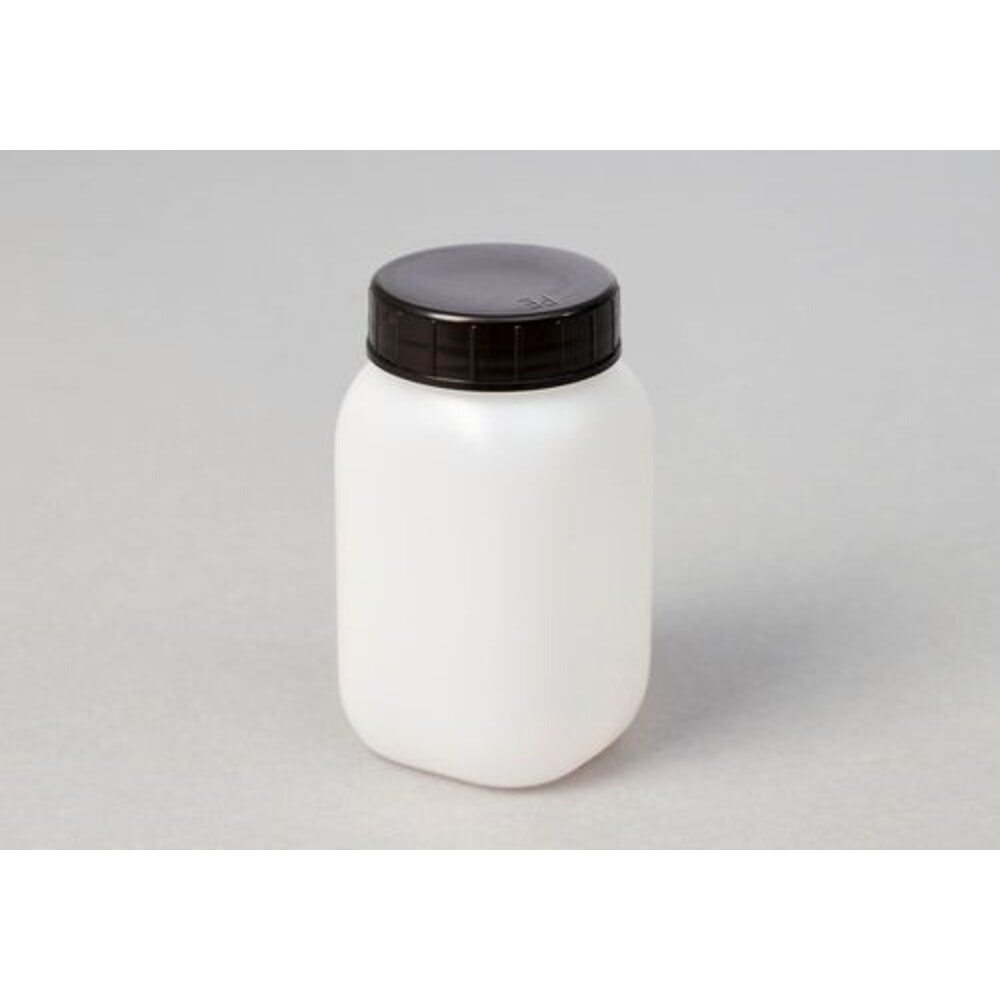 Número de imagen del producto 1: Denios botellas de boca ancha de polietileno de alta densidad, cuadradas, transparentes, 250 ml, 24 unidades