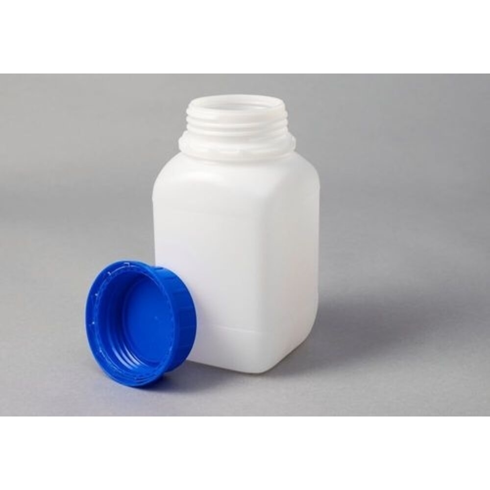 Número de imagen del producto 1: Denios botellas de boca ancha de polietileno de alta densidad, cuadradas, transparentes, 1500 ml, UN, 6 unidades