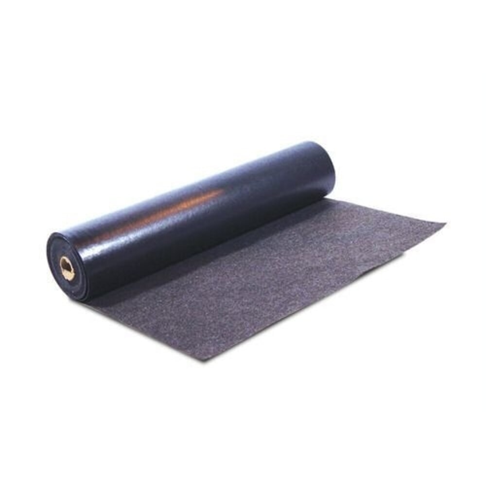 Número de imagen del producto 1: Denios rollo de protección para suelos de fieltro aglutinante DENSORB® Extra PE, con revestimiento de PE negro, 91 cm x 15 m