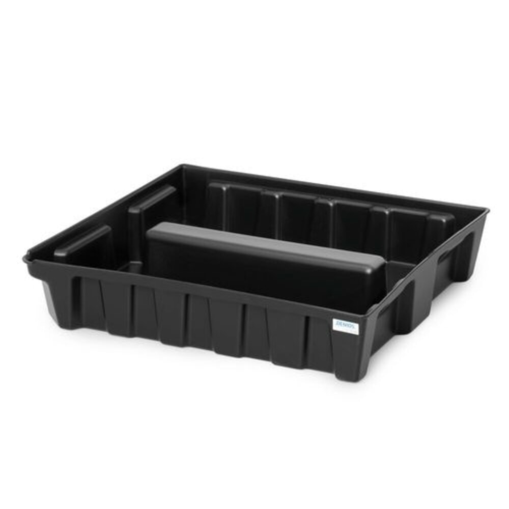 Número de imagen del producto 1: Denios bordillo base-line para pequeños recipientes, de PE (polietileno), altura 160 mm, con desagüe, sin rejilla galvanizada, capacidad 70 l