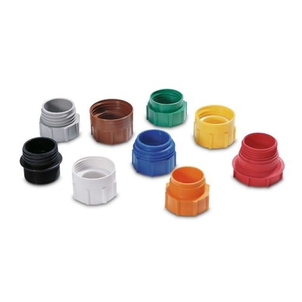 Número de imagen del producto 2: Denios adaptador de rosca de 2 pulgadas fina (l) a Trisure gruesa (A), naranja