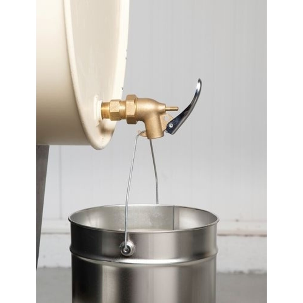 Número de imagen del producto 2: Denios grifo de latón con cierre automático para bidones de acero, diámetro de rosca 3/4 de pulgada, para líquidos no corrosivos