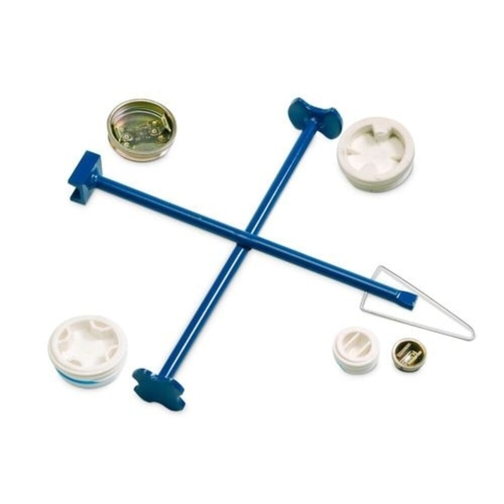 Número de imagen del producto 2: Denios llave para bidón en forma de cruz, de acero, pintada, para abrir los cierres de bidón más comunes