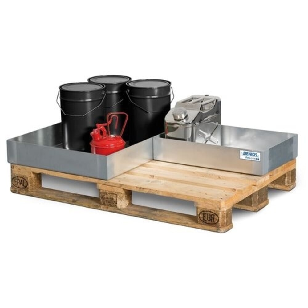 Número de imagen del producto 2: Denios bordillo para pequeños recipientes classic-line de acero galvanizado, capacidad 20 l, HxAxF 120 x 400 x 600 mm