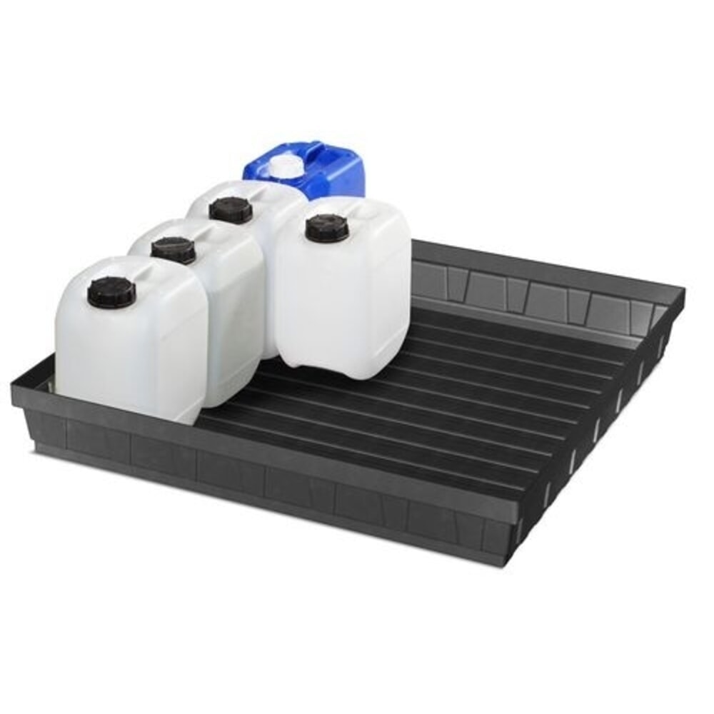 Número de imagen del producto 2: Denios bordillo base-line para pequeños recipientes, de PE (polietileno), altura 160 mm, sin desagüe, sin rejilla galvanizada, capacidad 52 l