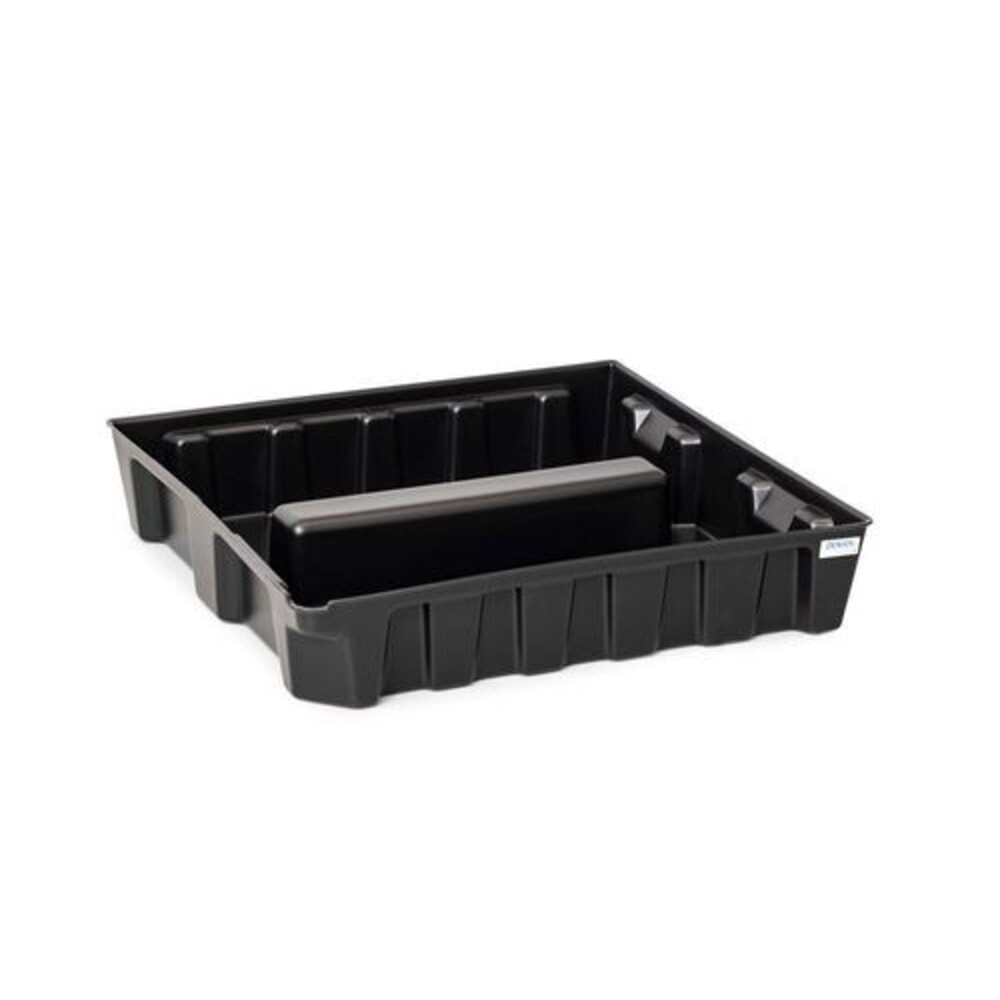 Número de imagen del producto 2: Denios bordillo base-line para pequeños recipientes, de PE (polietileno), altura 160 mm, con desagüe, sin rejilla galvanizada, capacidad 70 l