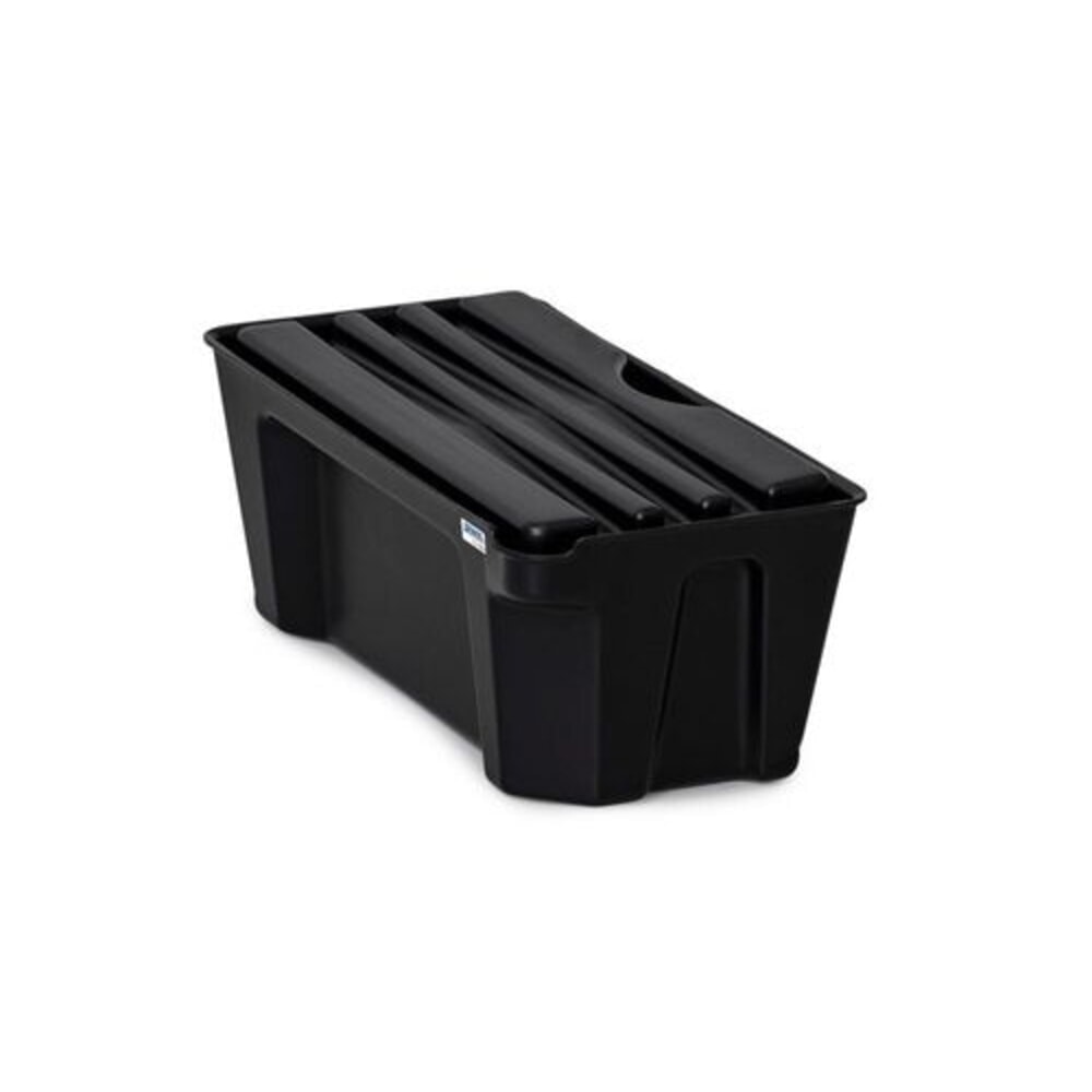 Número de imagen del producto 2: Denios bordillo base-line para pequeños recipientes, de PE (polietileno), altura 160 mm, con desagüe y rejilla galvanizada de PE, capacidad 5 l