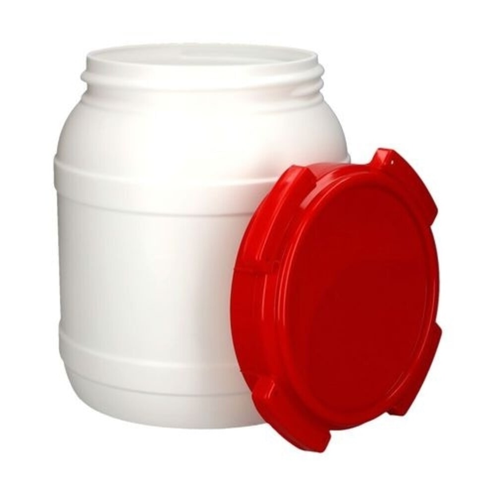 Número de imagen del producto 3: Denios bidón de boca ancha de polietileno (PE), blanco-rojo, WH 15, volumen 15 l