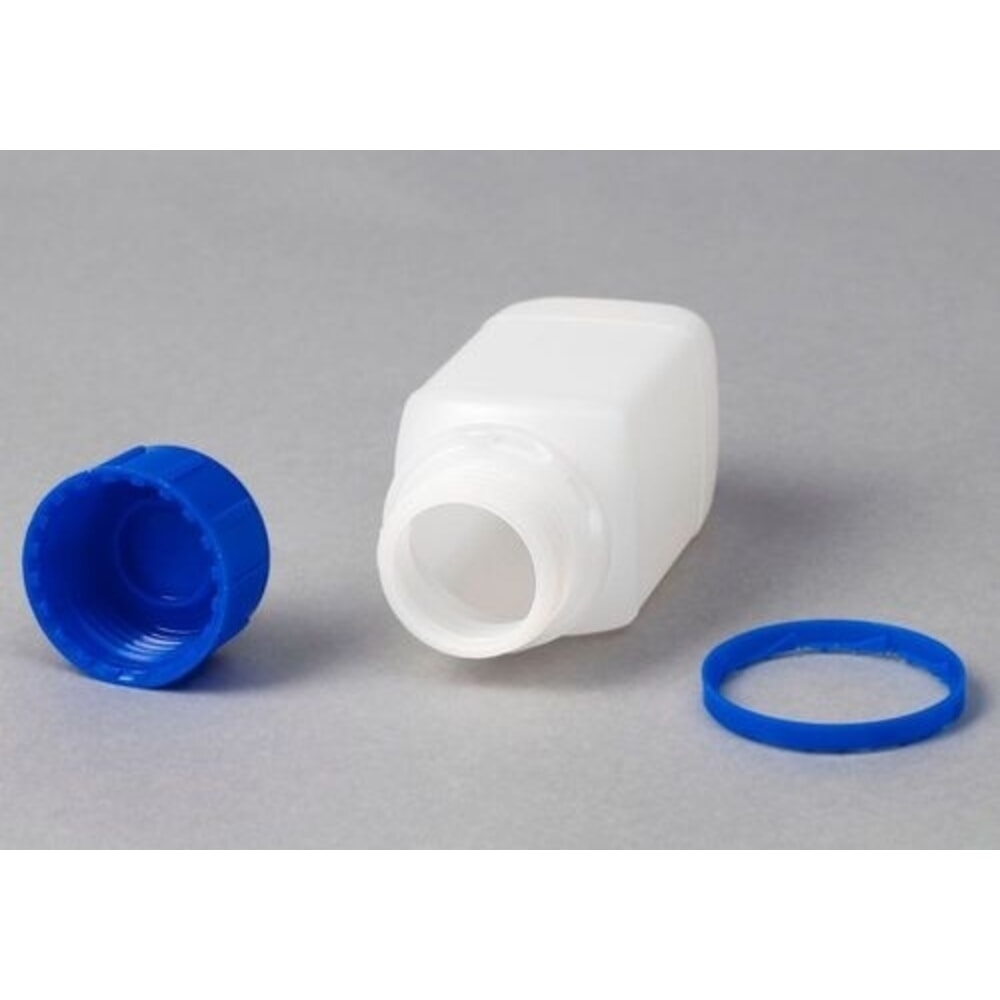 Número de imagen del producto 2: Denios botellas de boca ancha de polietileno de alta densidad, cuadradas, transparentes, 1500 ml, UN, 6 unidades