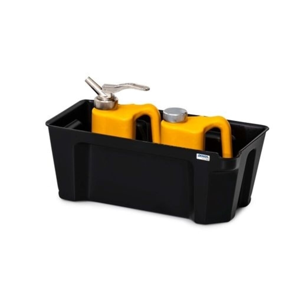 Número de imagen del producto 3: Denios bordillo base-line para pequeños recipientes, de PE (polietileno), altura 160 mm, con desagüe, sin rejilla galvanizada, capacidad 5 l