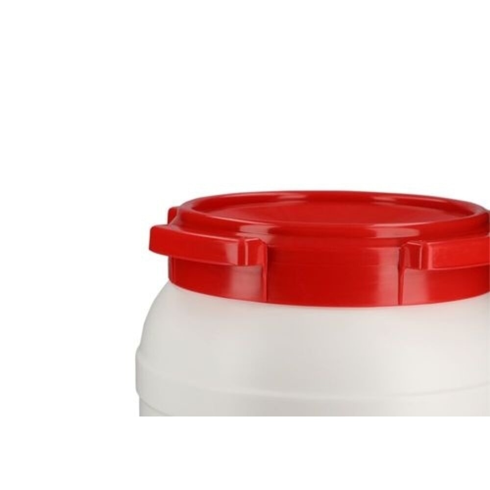Número de imagen del producto 4: Denios bidón de boca ancha de polietileno (PE), blanco-rojo, WH 15, volumen 15 l