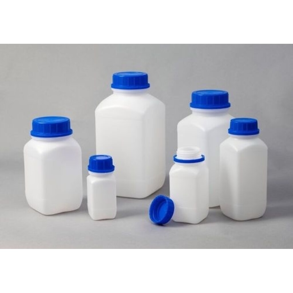 Denios botellas de boca ancha de polietileno de alta densidad, cuadradas, transparentes, 1500 ml, UN, 6 unidades Número de imagen del producto 3: Denios botellas de boca ancha de polietileno de alta densidad, cuadradas, transparentes, 1500 ml, UN, 6 unidades