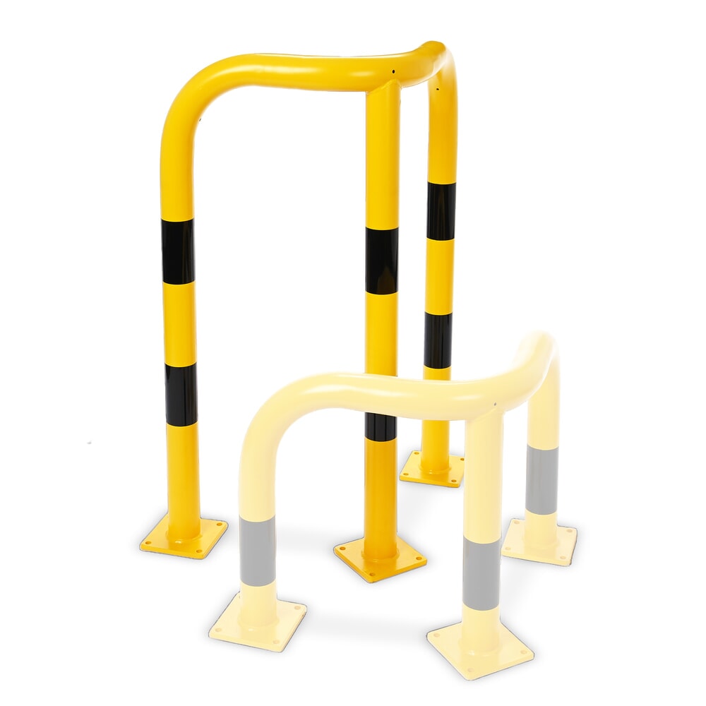 Número de imagen del producto 6: Steinbock® arco de protección contra impactos para esquina para uso en interiores, altura x longitud 1200 x 600 mm, diámetro 76 mm