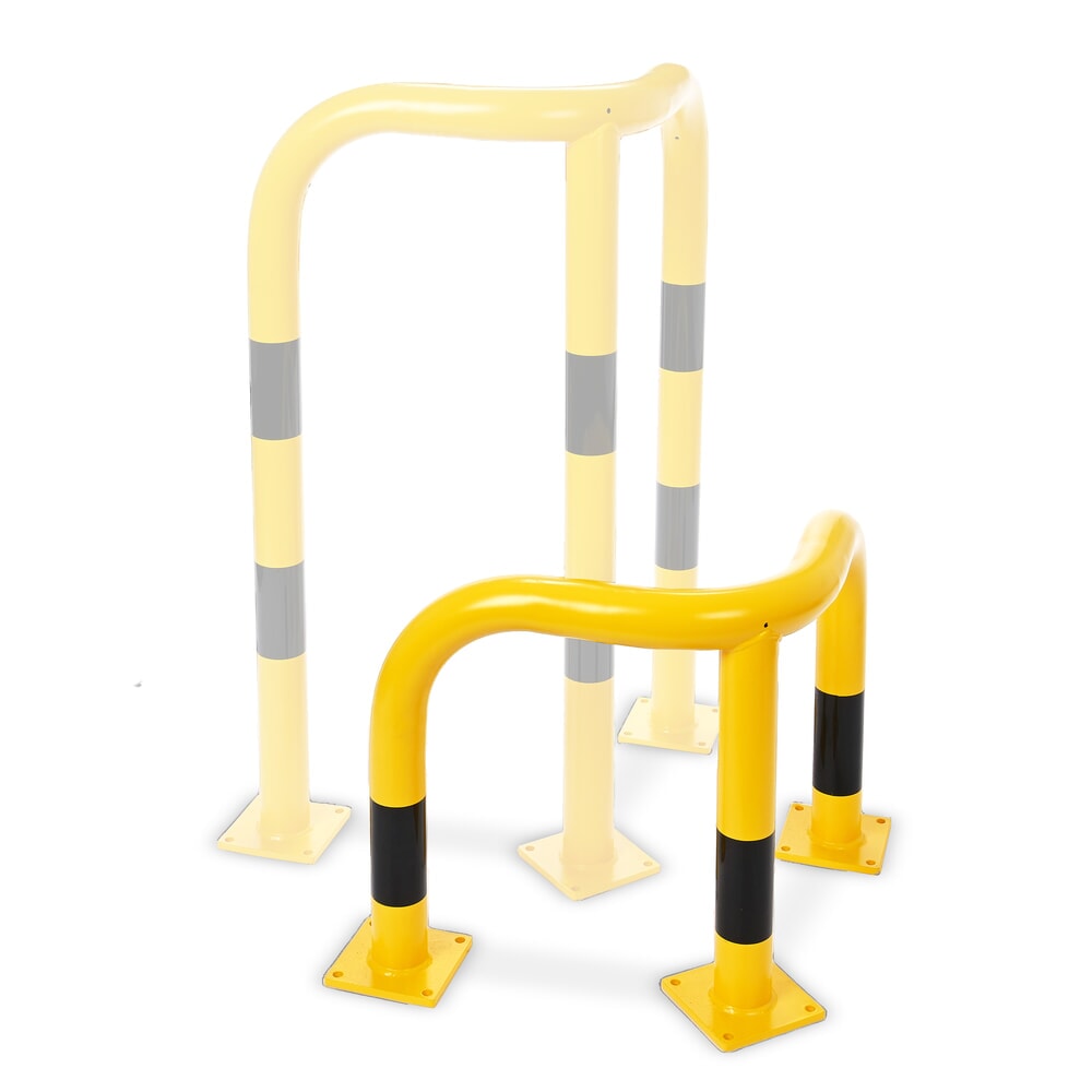 Número de imagen del producto 5: Steinbock® arco de protección contra impactos para esquina para uso en interiores, altura x longitud 600 x 600 mm, diámetro 76 mm