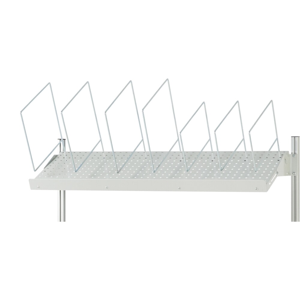 Número de imagen del producto 8: Juego de mesa de embalaje RAU adlatus 300 de altura regulable eléctricamente, montaje con almacén de cajas de cartón y placa perforada, HxAxF 1850-2250 mm x 1500 mm x 800 mm