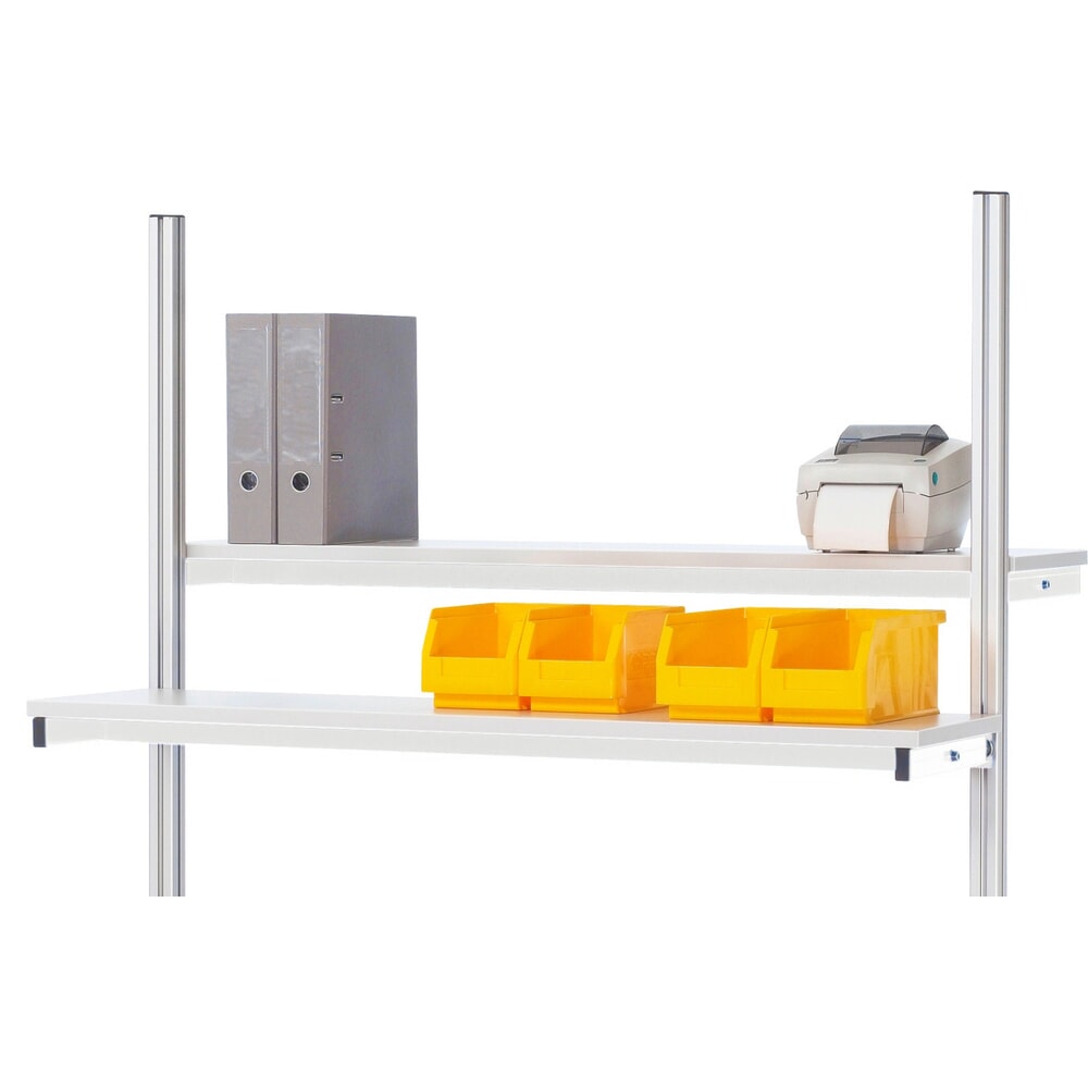 Número de imagen del producto 9: Juego de mesa de embalaje RAU adlatus 300 de altura regulable eléctricamente, montaje con almacén de cajas de cartón y placa perforada, HxAxF 1850-2250 mm x 1500 mm x 800 mm