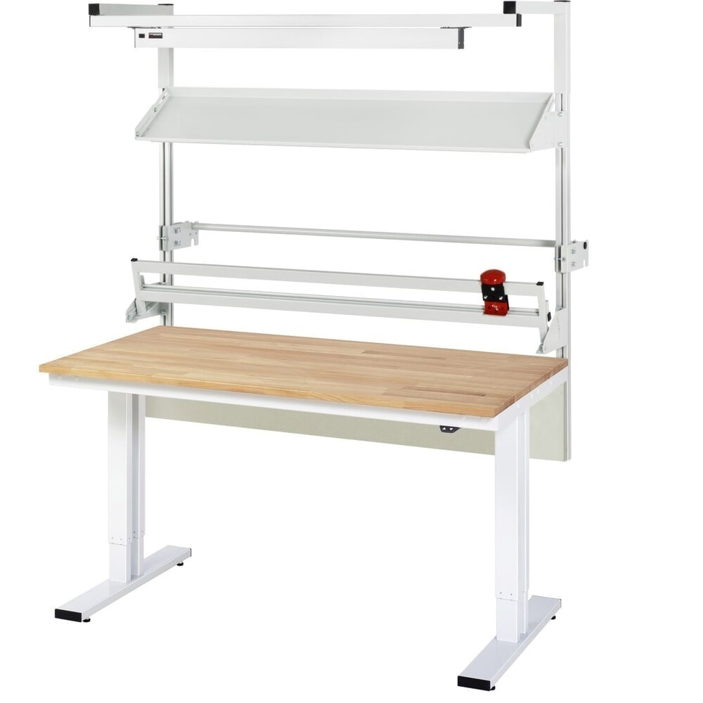 Imagen del producto: Juego de mesa de embalaje RAU adlatus 300 de altura regulable eléctricamente, con iluminación LED y dispositivo de corte, HxAxF 1850-2250 mm x 1500 mm x 800 mm