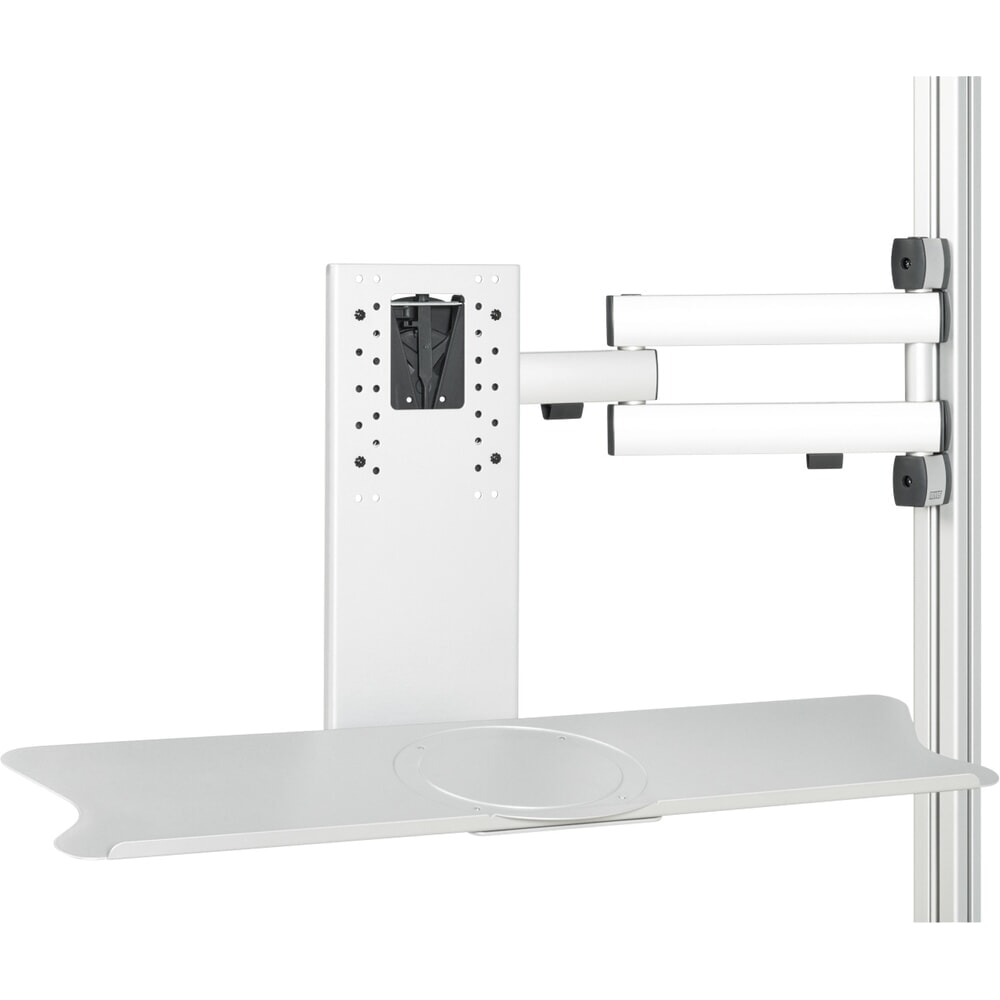 Número de imagen del producto 2: Brazo giratorio para mesa de embalaje RAU, para pantalla plana, con 3 articulaciones, incluye bandeja para ratón y teclado