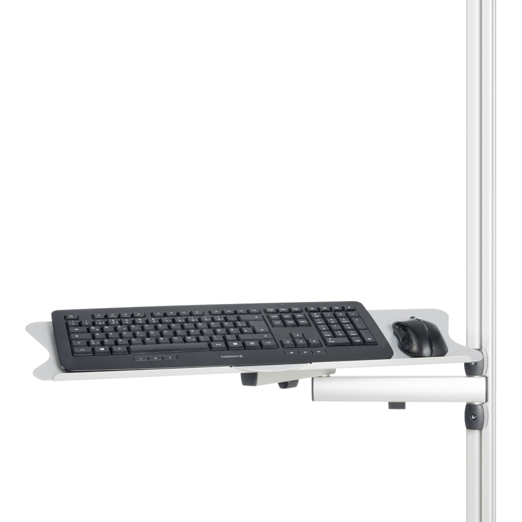 Imagen del producto: Brazo giratorio para mesa de embalaje RAU, para ratón y teclado, con 3 articulaciones, alcance 520 mm