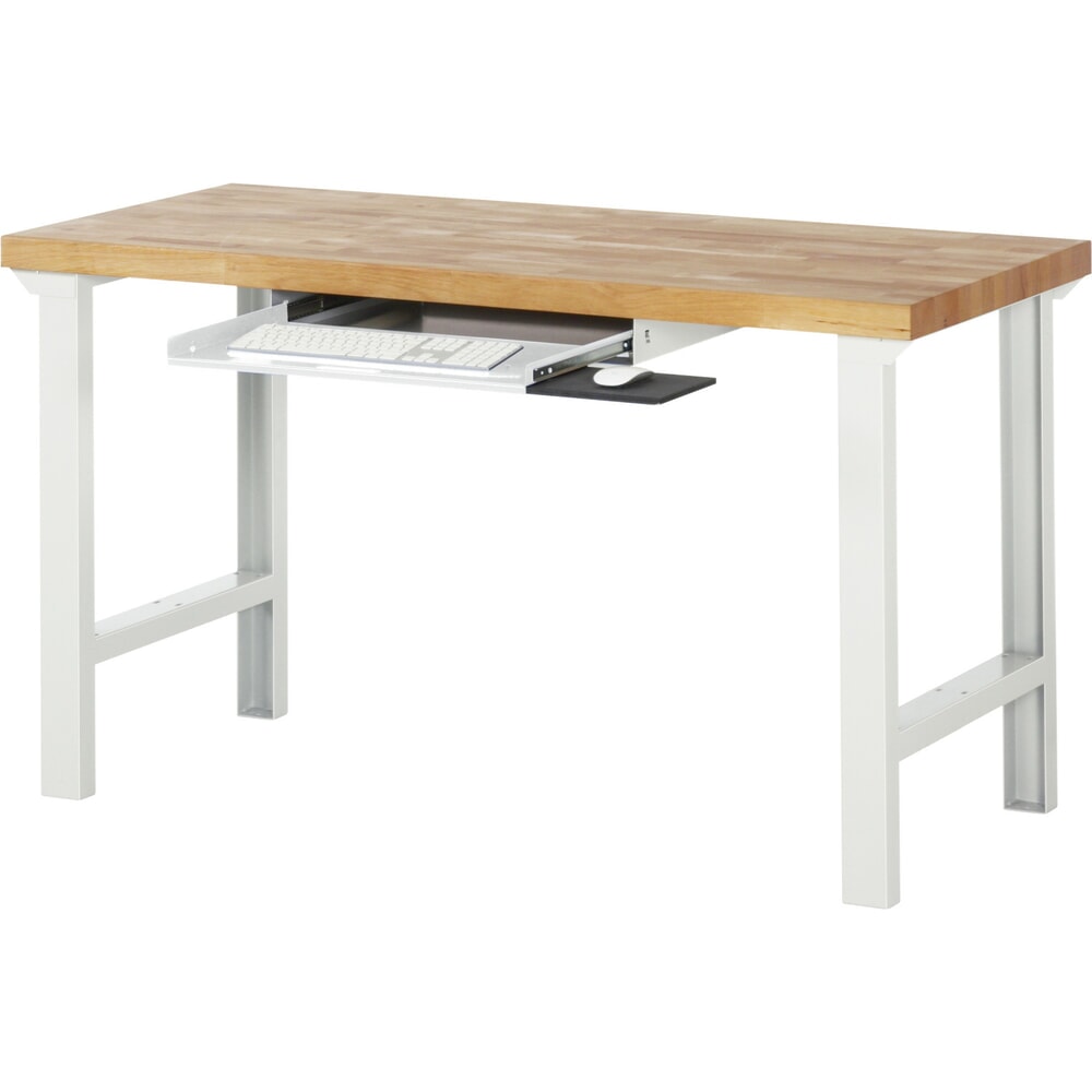 Número de imagen del producto 2: Bandeja para teclado para mesa de embalaje RAU, gris claro, HxAxF 85 mm x 640 mm x 485 mm
