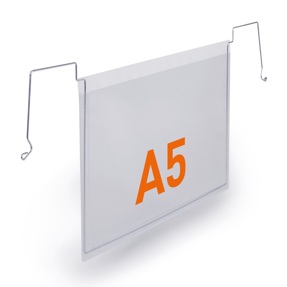 Número de imagen del producto 3: DURABLE bolsa para documentos con asa de alambre, DIN A5 apaisada, abierta