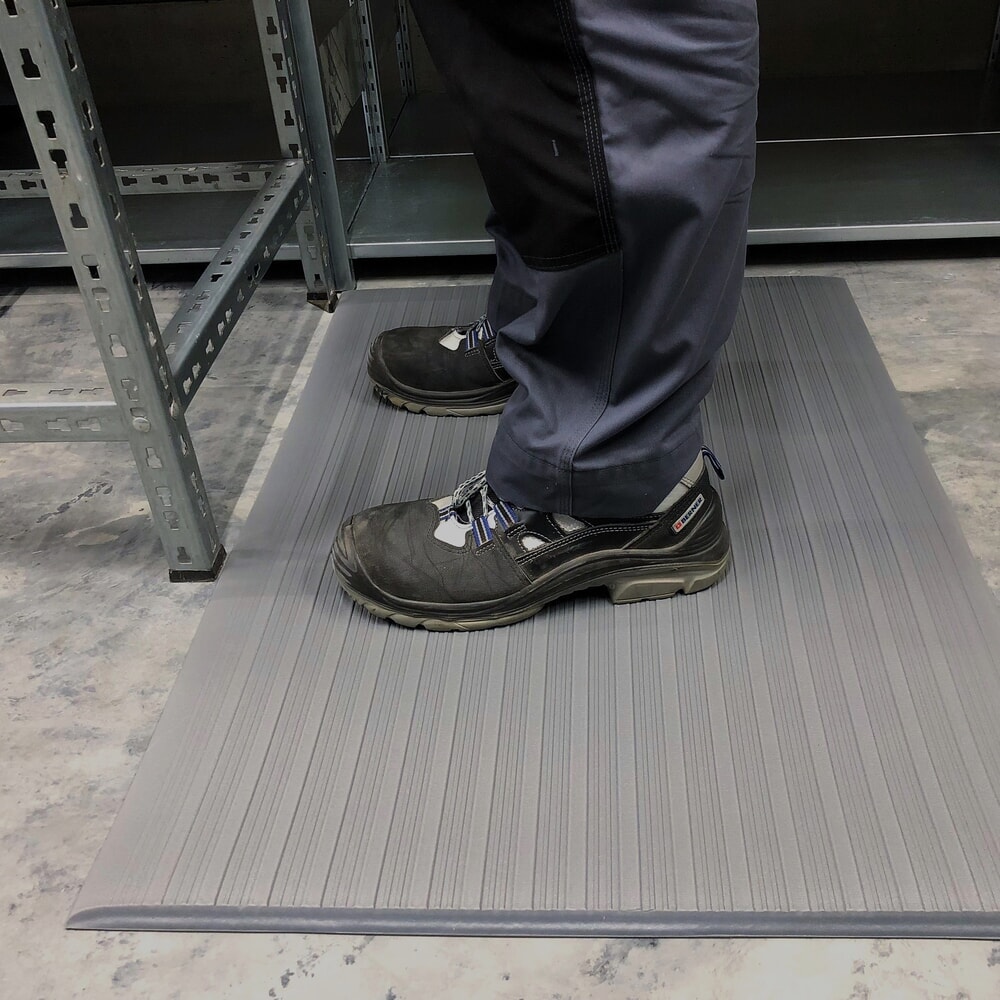 Número de imagen del producto 4: Steinbock® alfombrilla antifatiga Ergo, estriada, de 1 capa, 600 mm x 1000 mm, gris