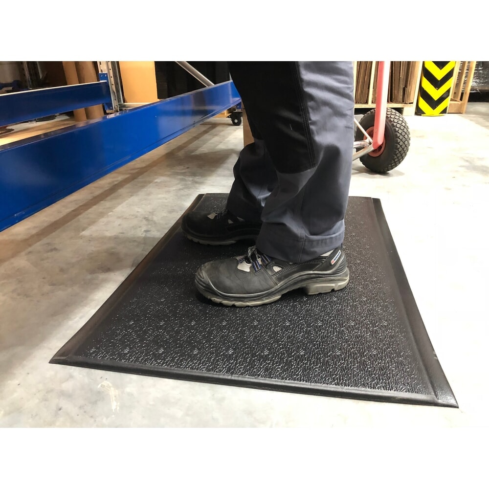 Número de imagen del producto 4: Steinbock® alfombrilla antifatiga ErgoSoft, texturizada, 2 capas, 600 mm x 1000 mm, color negro